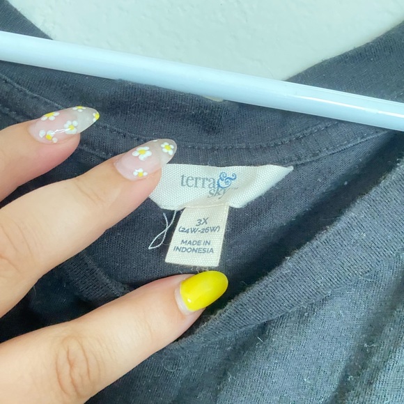 Walmart- Black T Shirt Dress - Picture 2 of 3